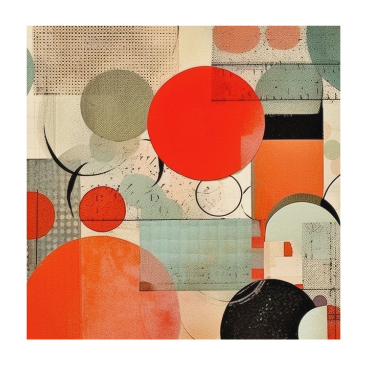 Rola Tapet Vlies De Perete, Tulup, Abstractie colorata, Rosu, 250 x 250 cm, Culoare Intensa, Adeziv Puternic, 010100060060000285224