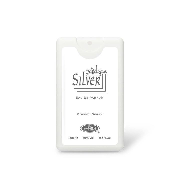 Eau de parfum, Al-Rehab, Pocket Spray, 18 ml, Silver, unisex