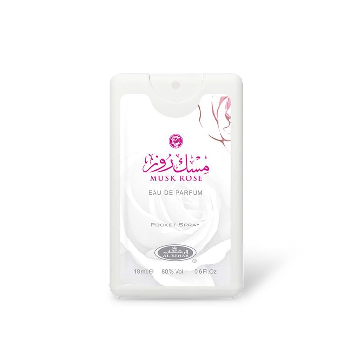 Eau de Parfum, Al-Rehab, Pocket Spray, MUSK ROSE, 18 ml