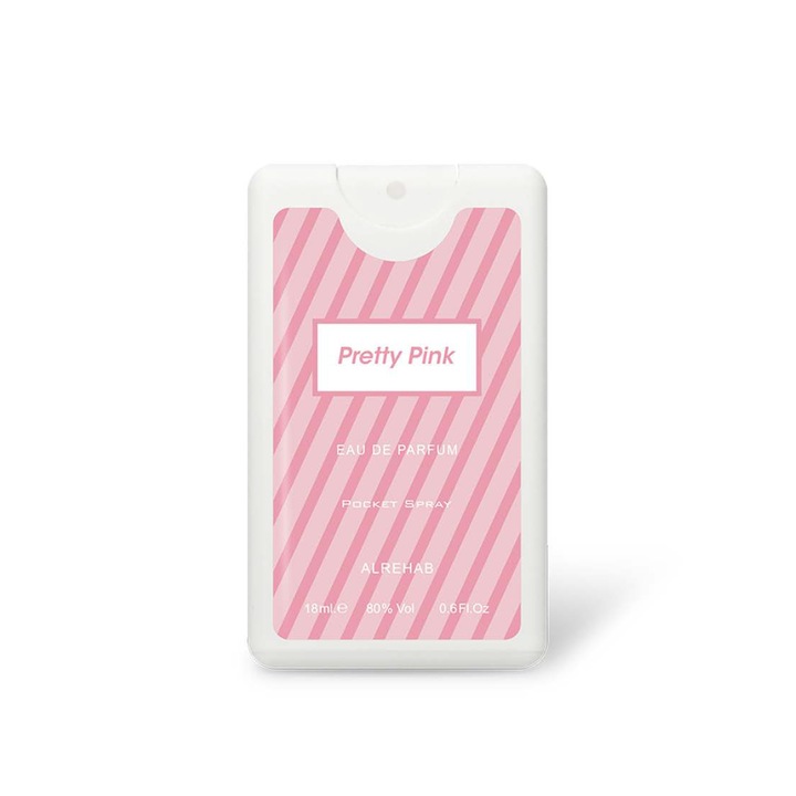 Eau de parfum, Al-Rehab, Pretty Pink, zsebspray, 18 ml, virágos, gyümölcsös