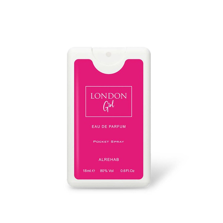 Apa de parfum LONDON GIRL 18 ml, Al Rehab, note de cirese si vanilie, ambalaj compact