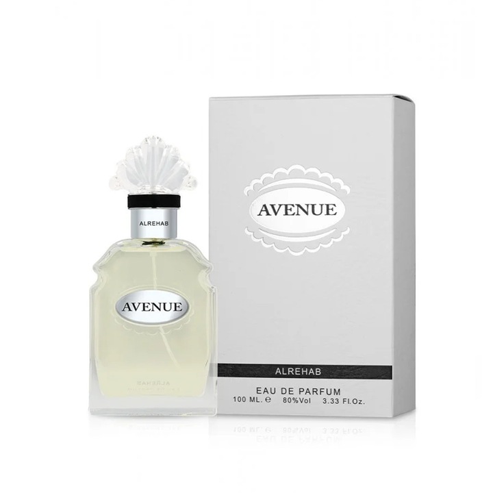 Apa de parfum, Al-Rehab, Avenue, 100 ml, note citrice, vanilie, unisex