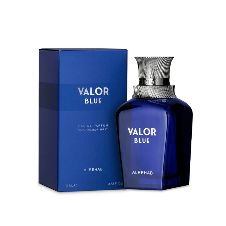 Eau de Parfum, Al-Rehab, Valor Blue, 100 ml, virágos, citrusos illatjegyek