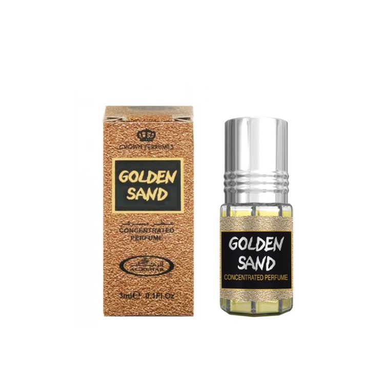 Parfüm Golden Sand, 3 ml, Al Rehab, vanília és karamell jegyek, uniszex
