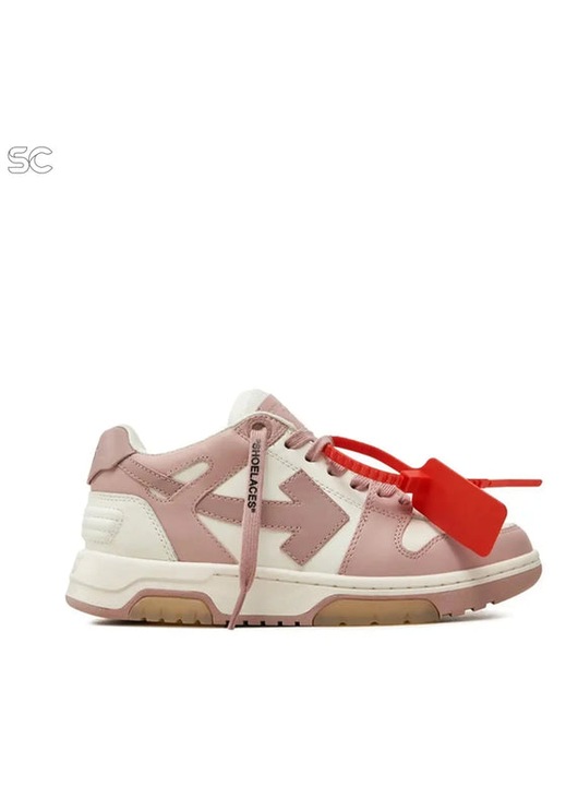 Pantofi Sport Off White Out Of Office Low Roz, Piele naturală, Marime 35 EU