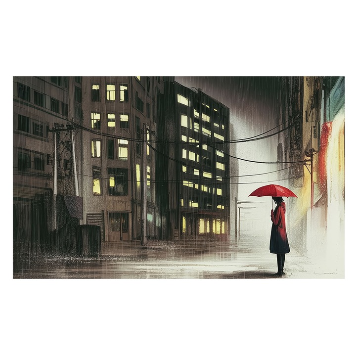 Rola Tapet Vlies De Perete, Tulup, Oras ploios, Negru, 416 x 254 cm, De Interior, Adeziv Puternic, 010100060100000284960