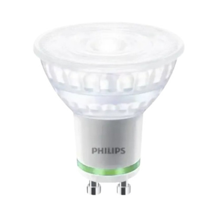 Bec LED spot Philips GU10 2, 1W 375 lumeni 230V, lumina calda CRI80