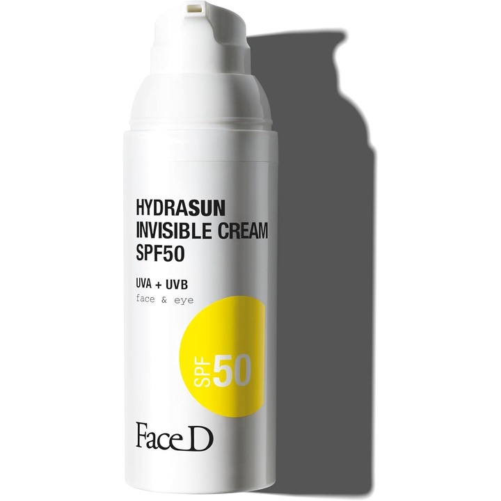 Crema de protectie solara pentru fata Face D Hydrasun SPF50, 50 ml, fara parfum, hidratanta