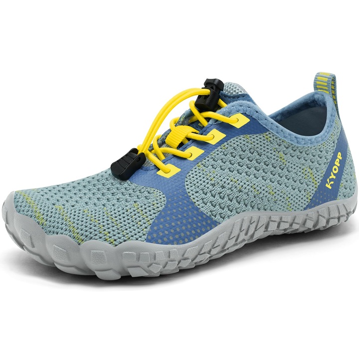 Pantofi copii Kyopp, albastru deschis, talpă antialunecare, respirabili, mărimea 27 EU