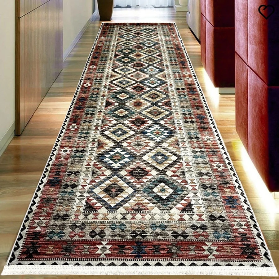 Traversa hol antiderapanta, 80x300 cm, poliester, multicolor