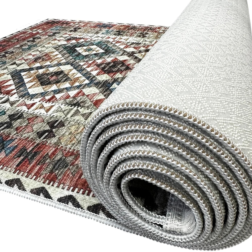 Traversa hol antiderapanta, 80x300 cm, poliester, multicolor