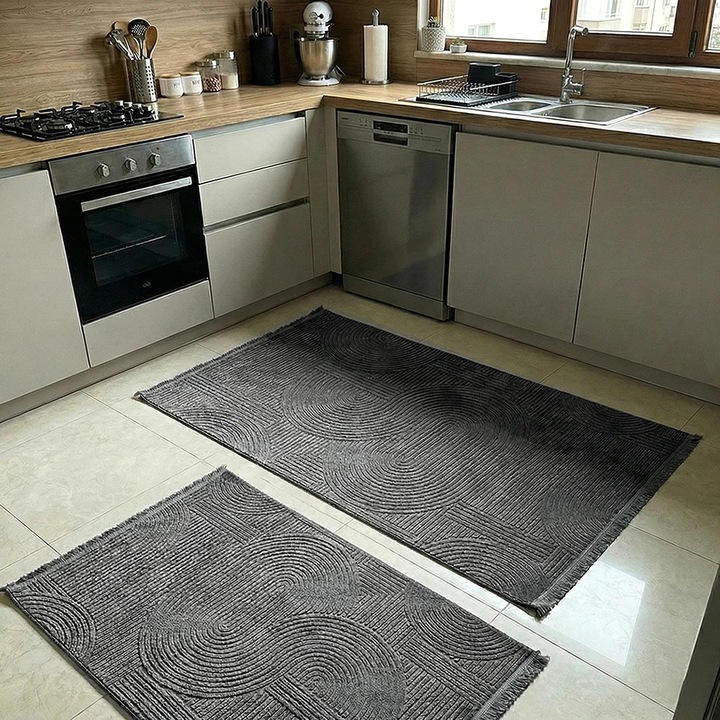 Set 2 Covoare bucatarie Soft antiderapante, 60x80 cm + 60x120 cm, CBU403