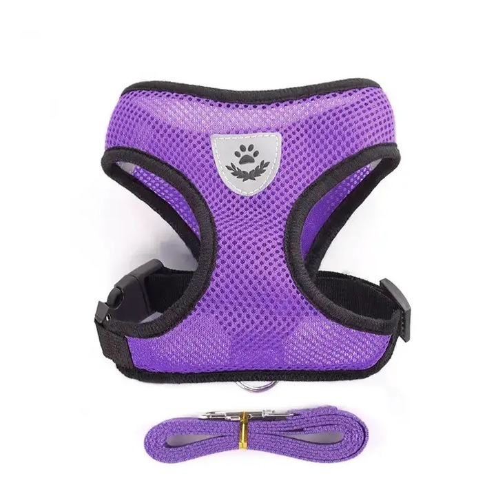 Ham ajustabil cu lesa pentru caini, mov, HC1024 - XL