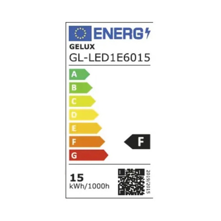 Bec LED Gelux E27 15W 1521 lumeni, glob para a65, lumina rece