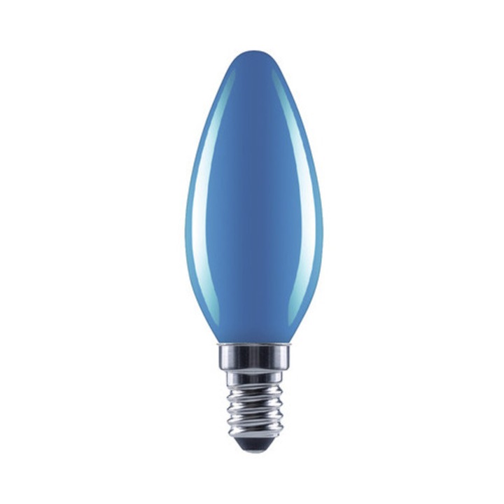 Kék LED gyertyaizzó Flair E14 2W, gyertya alakú, 15.000 óra élettartam