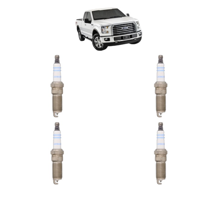 Set 4 Bujii Scanteie FORD USA F-150 Crew Cab Pickup 3.3 Flexfuel 4WD 292 CP din 2017, bujie motor, Bosch, 4x Stickere auto cu FORD USA