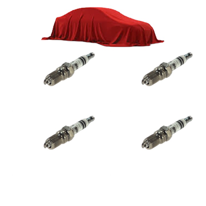 Set 4 Bujii Scanteie FORD USA CROWN VICTORIA 4.6 213 CP din 1991 - 1998, bujie motor, Bosch, 4x Stickere auto cu FORD USA
