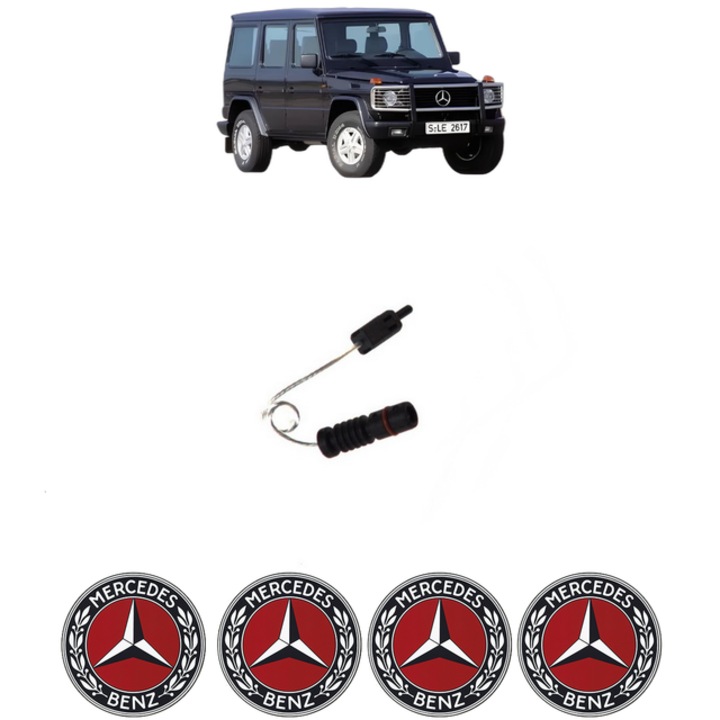 Senzor uzura placute frana MERCEDES-BENZ G-CLASS (W463) G 55 AMG (463.270, 463.271) 500 CP din 2006 - 2012, Bosch, 4x Stickere auto cu MERCEDES-BENZ