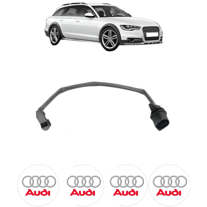 Senzor uzura placute frana AUDI A4 Allroad B8 (8KH) 2.0 TDI quattro 170 CP din 2009 - 2016, Bosch, 4x Stickere auto cu AUDI