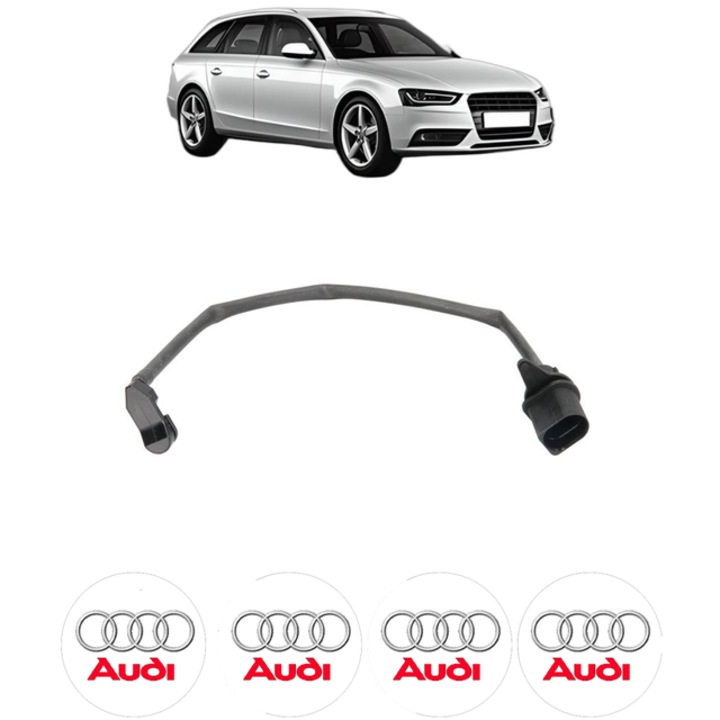 Senzor uzura placute frana AUDI A4 B8 Avant (8K5) 2.0 TFSI 211 CP din 2008 - 2013, Bosch, 4x Stickere auto cu AUDI
