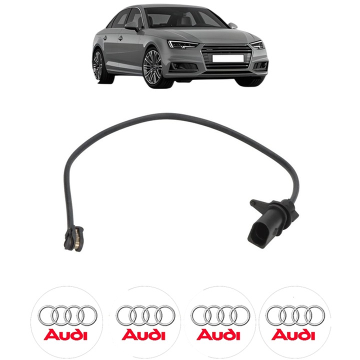 Senzor uzura placute frana AUDI A4 B9 (8W2, 8WC) 3.0 TDI 218 CP din 2015 - 2018, Bosch, 4x Stickere auto cu AUDI