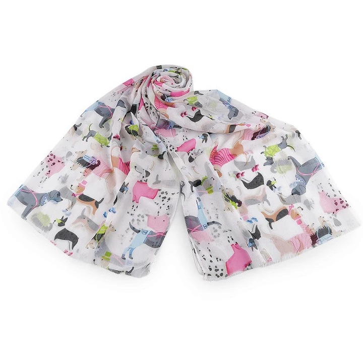 Лятна шал / шал с котки и кучета 70x180 см