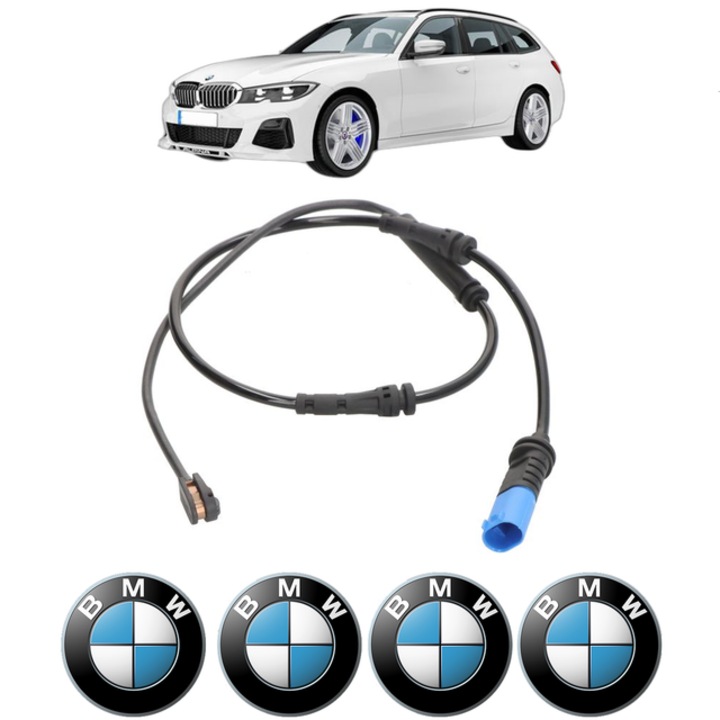 Senzor uzura placute frana BMW 3 Touring Van (G21) 320 d Mild-Hybrid 190 CP din 2020, Bosch, 4x Stickere auto cu BMW