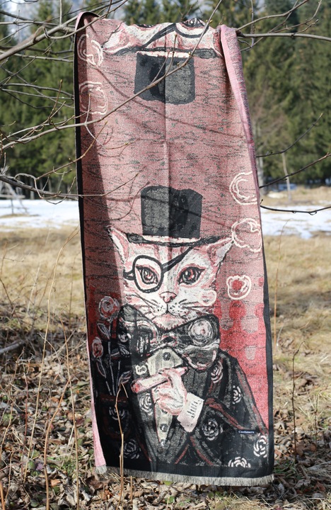 Шал / шал с ресни, 65x190 см