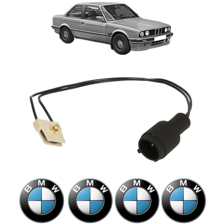 Senzor uzura placute frana BMW 3 (E30) 320 is 192 CP din 1988 - 1990, Bosch, 4x Stickere auto cu BMW