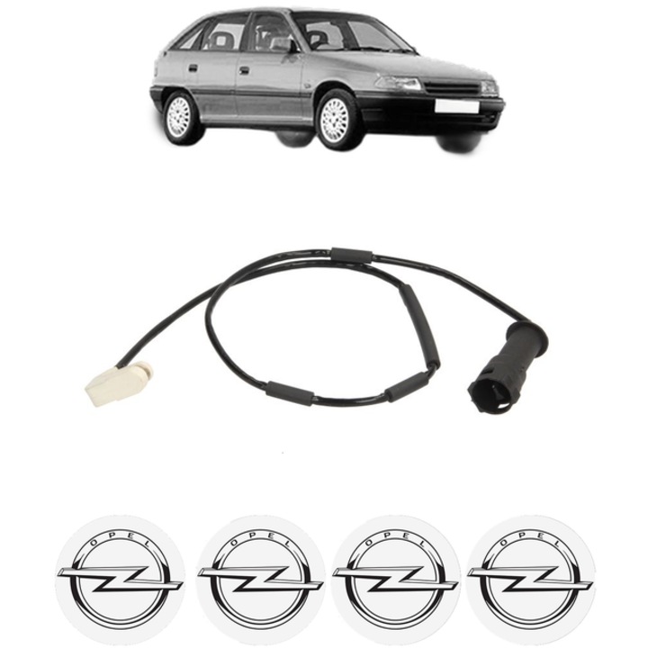Senzor uzura placute frana OPEL ASTRA F Saloon (T92) 1.6 i (F19, M19) 75 CP din 1992 - 1998, Bosch, 4x Stickere auto cu OPEL