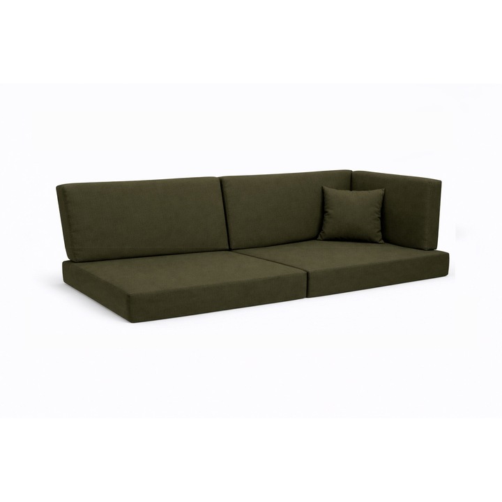 Set de 8 perne pentru mobilier din paleti, Setgarden, verde, sezut 120x50x10cm, spatar 120x40x10cm