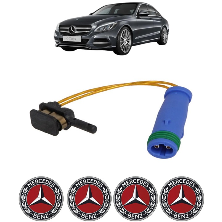Senzor uzura placute frana MERCEDES-BENZ C-CLASS (W205) C 250 BlueTEC / d (205.008, 205.006) 204 CP din 2014 - 2018, Bosch, 4x Stickere auto cu MERCEDES-BENZ