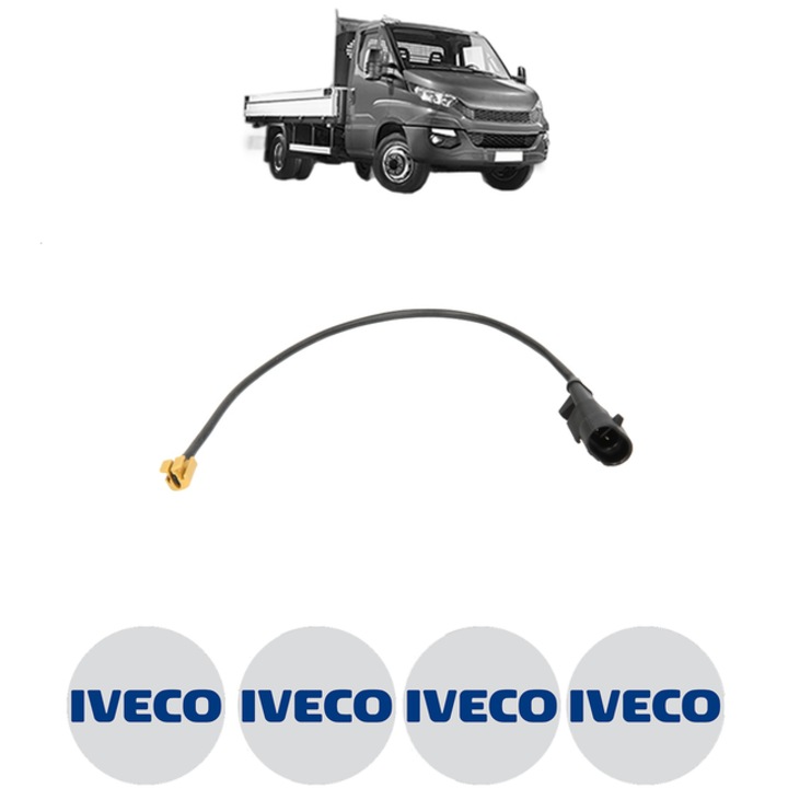Senzor uzura placute frana IVECO DAILY VI Platform/Chassis 33S16, 35S16, 35C16, 40C16, 42S16, 50C16 156 CP din 2016, Bosch, 4x Stickere auto cu IVECO