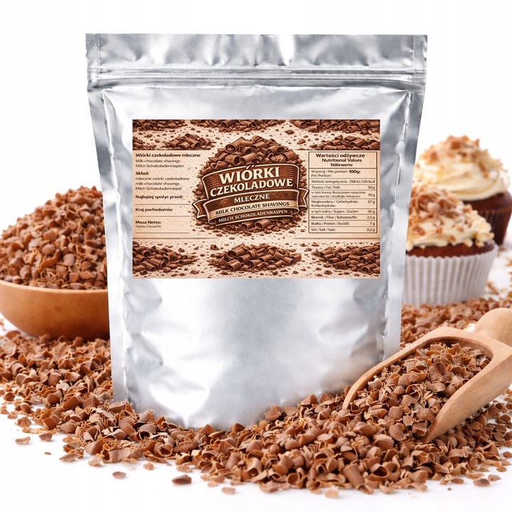 Fulgi de ciocolata amestecati, 100 g, decorare prajituri, ambalaj doypack