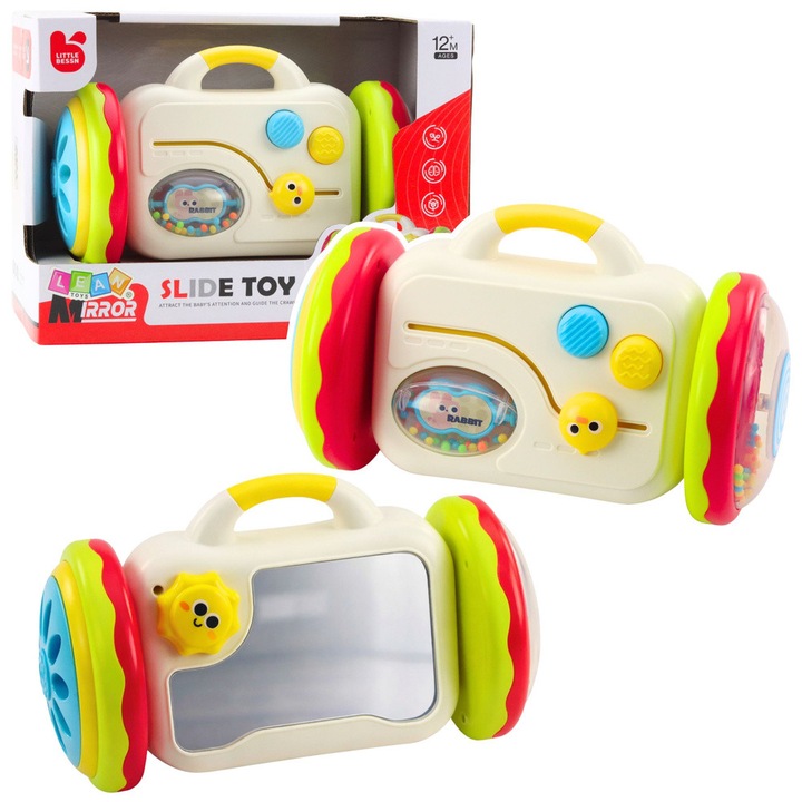 Jucarie interactiva pentru bebelusi, LEAN Toys, oglinzi, multicolor, 22x11x15cm, set inclus