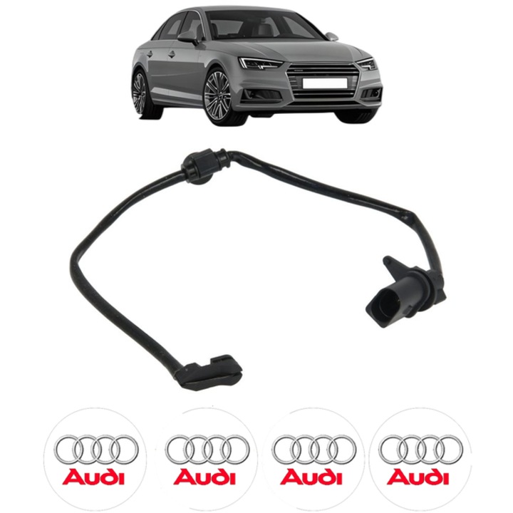 Senzor uzura placute frana AUDI A4 B9 (8W2, 8WC) 3.0 TDI quattro 218 CP din 2015 - 2018, Bosch, 4x Stickere auto cu AUDI