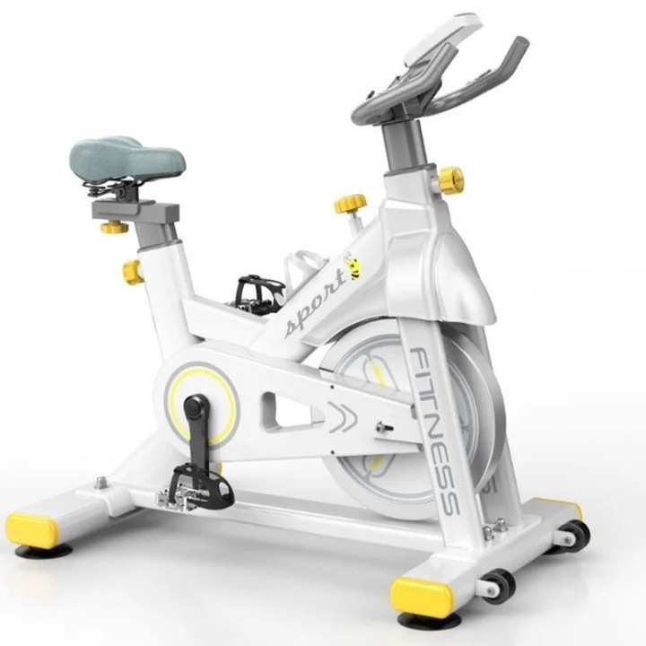 Bicicleta fitness Homeone, Podelato, cu monitor LCD, 120kg, 86x21x74cm