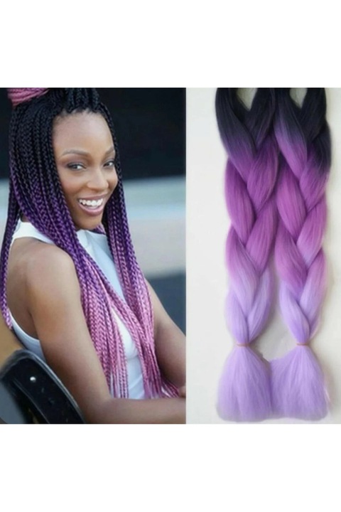 Színes Copf Hosszabbítások, Ombre Lila