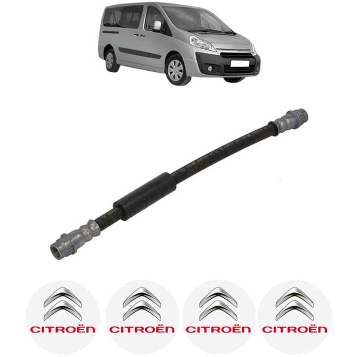 Furtun frana Spate Dreapta / Stanga CITROEN JUMPY II (VF7) 1.6 HDi 90 16V 90 CP din 2007 - 2016, 4x Stickere auto cu CITROEN