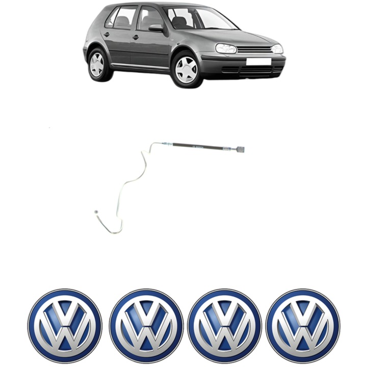 Furtun frana Spate Dreapta Volkswagen GOLF IV (1J1) 2.3 V5 150 CP din 1997 - 2000, 4x Stickere auto cu Volkswagen