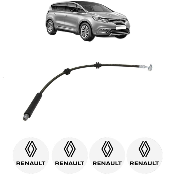 Furtun frana Fata Dreapta / Stanga RENAULT ESPACE V (JR_) 1.8 TCe 225 225 CP din 2016 - 2023, 4x Stickere auto cu RENAULT