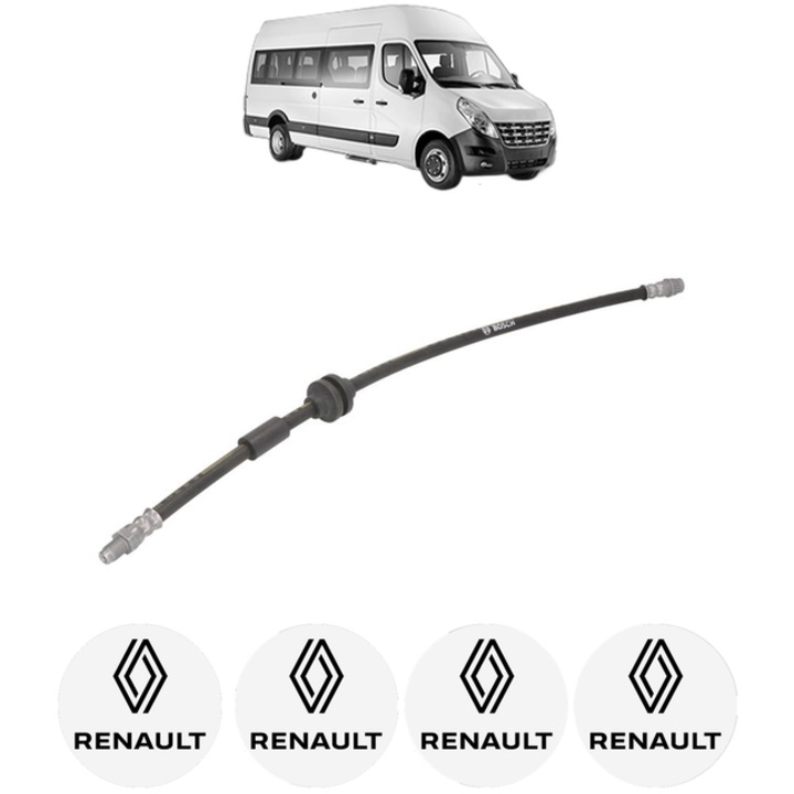 Furtun frana Spate RENAULT MASTER III Bus (JV) 2.3 dCi 100 FWD (JV0A, JV0B, JV0G, JV0H) 101 CP din 2011, 4x Stickere auto cu RENAULT