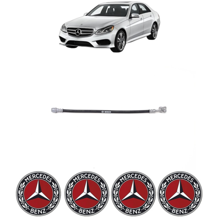 Furtun frana Spate Dreapta / Stanga MERCEDES-BENZ E-CLASS (W213) E 220 d 4-matic (213.005) 200 CP din 2022 - 2023, 4x Stickere auto cu MERCEDES-BENZ
