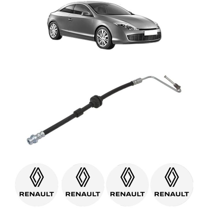 Furtun frana Spate / exterior Dreapta RENAULT LAGUNA Coupe (DT0/1) 3.0 dCi (DT03) 235 CP din 2008 - 2015, 4x Stickere auto cu RENAULT