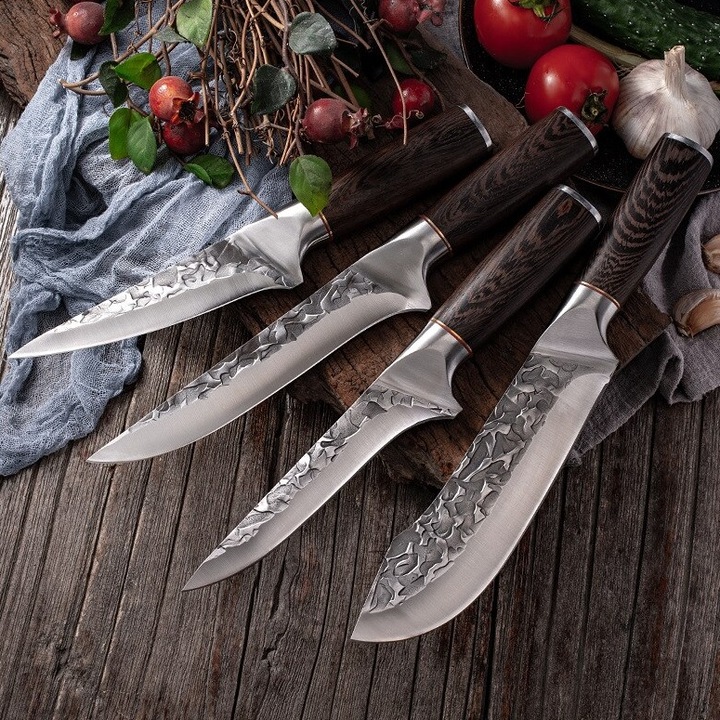 Set cutite de bucatarie JO-14057 - 4 buc / Maro