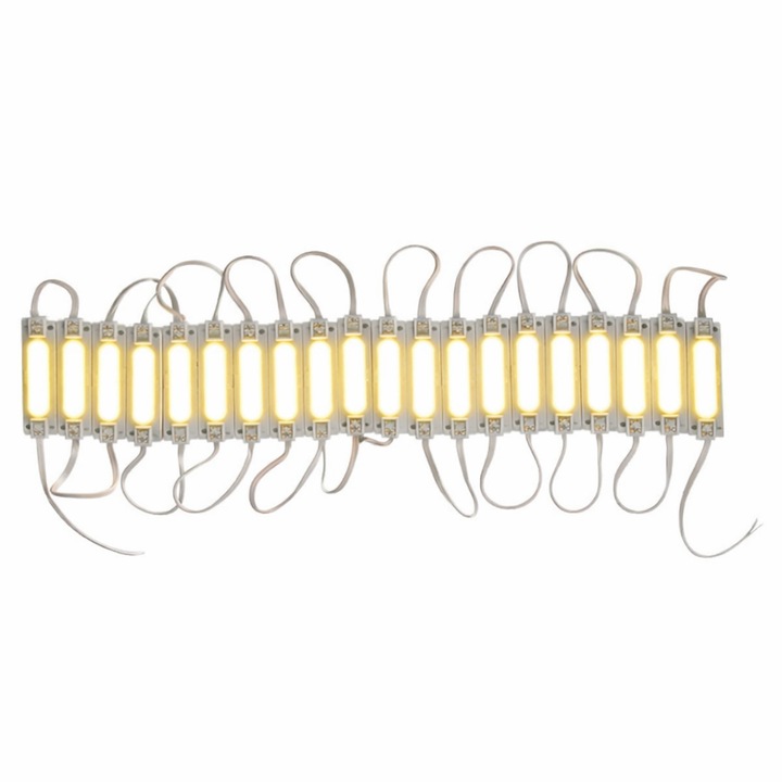 Modul LED COB SMD 5730 alb cald IP65 12V, set 20 buc