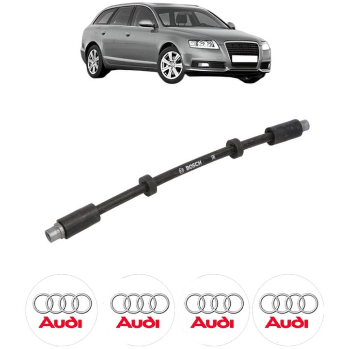 Furtun frână față AUDI A6 C6 Avant 2.0 TDI 136 CP 2005-2011, set 4 stickere auto