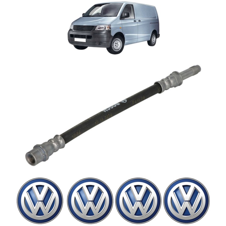 Furtun frana Spate Dreapta / Stanga Volkswagen TRANSPORTER T5 Van (7HA, 7HH, 7EA, 7EH) VR6 3.2 235 CP din 2004 - 2009, 4x Stickere auto cu Volkswagen