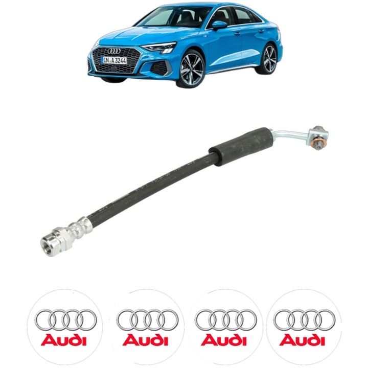 Furtun frana Spate Dreapta / Stanga AUDI A3 Limousine (8YS, 8YM) 35 TDI 150 CP din 2020, 4x Stickere auto cu AUDI
