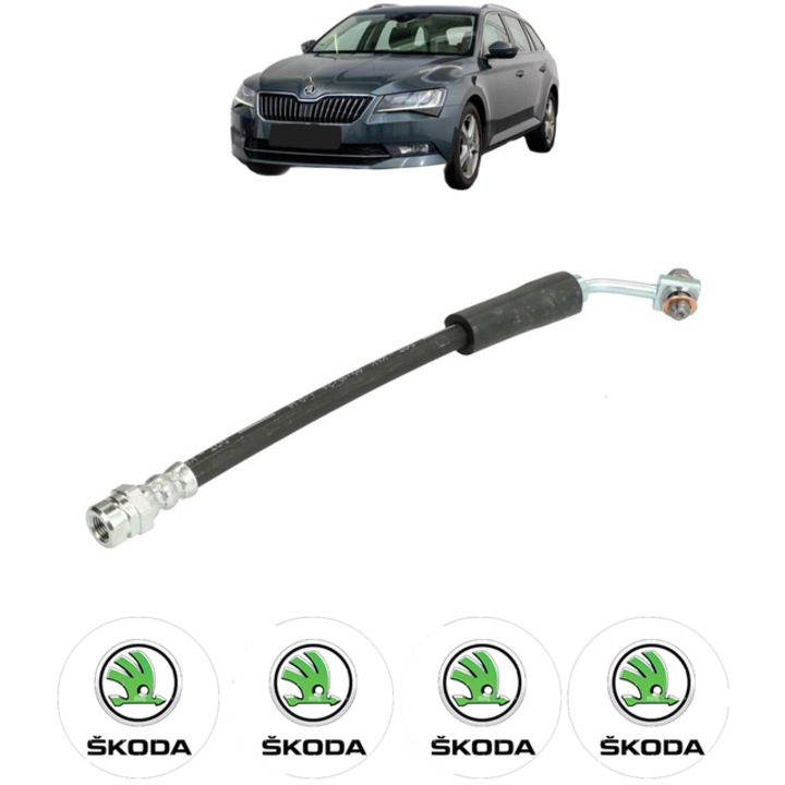 Furtun frână spate SKODA SUPERB III Estate, lungime 234mm, inclus 4 stickere auto